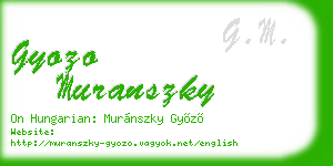 gyozo muranszky business card